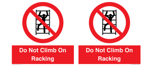 PV12198: Do Not Climb On Racking