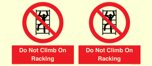 PV12198: Do Not Climb On Racking