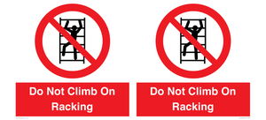 PV12198: Do Not Climb On Racking