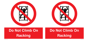 PV12198: Do Not Climb On Racking