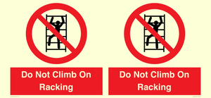 PV12198: Do Not Climb On Racking