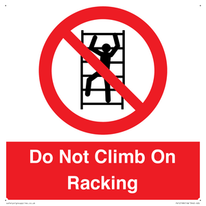 PV12198: Do Not Climb On Racking