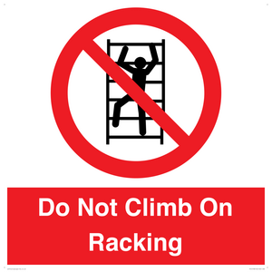 PV12198: Do Not Climb On Racking