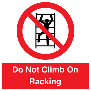 PV12198: Do Not Climb On Racking