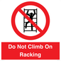 PV12198: Do Not Climb On Racking