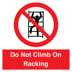 PV12198: Do Not Climb On Racking
