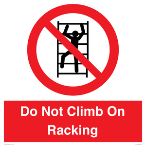PV12198: Do Not Climb On Racking