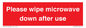 PV12296: Please wipe microwave down after use