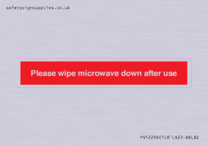 PV12296: Please wipe microwave down after use