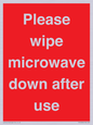 PV12296: Please wipe microwave down after use