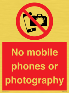 PV12396: No mobile phones or photography