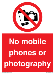 PV12396: No mobile phones or photography