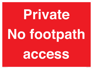 PV12398: Private No footpath access