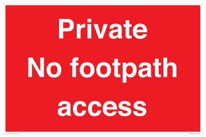 PV12398: Private No footpath access