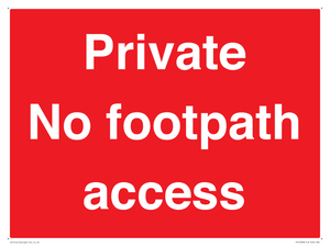 PV12398: Private No footpath access