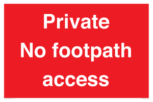 PV12398: Private No footpath access