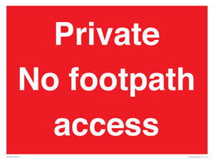 PV12398: Private No footpath access