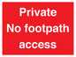 PV12398: Private No footpath access