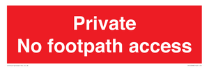 PV12398: Private No footpath access