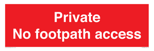 PV12398: Private No footpath access