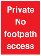 PV12398: Private No footpath access
