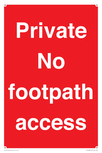PV12398: Private No footpath access