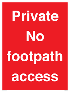 PV12398: Private No footpath access