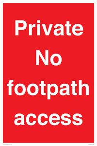 PV12398: Private No footpath access
