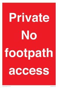 PV12398: Private No footpath access