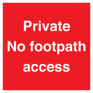 PV12398: Private No footpath access