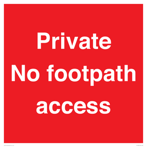 PV12398: Private No footpath access
