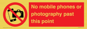 PV12402: No mobile phones or photography past this point