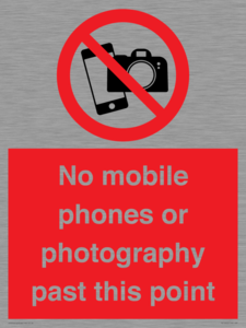 PV12402: No mobile phones or photography past this point