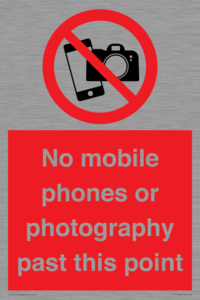 PV12402: No mobile phones or photography past this point
