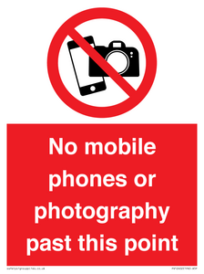 PV12402: No mobile phones or photography past this point