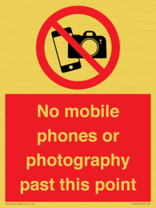 PV12402: No mobile phones or photography past this point