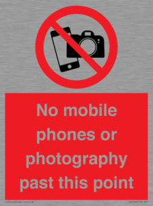 PV12402: No mobile phones or photography past this point
