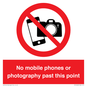 PV12402: No mobile phones or photography past this point