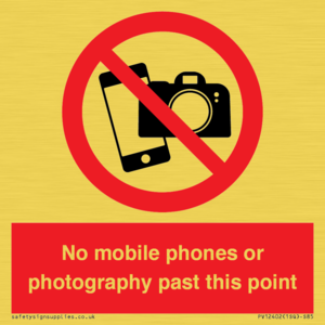 PV12402: No mobile phones or photography past this point