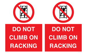 PV12431: DO NOT CLIMB ON RACKING