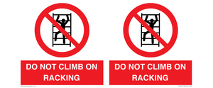 PV12431: DO NOT CLIMB ON RACKING