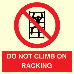PV12431: DO NOT CLIMB ON RACKING