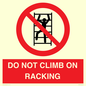 PV12431: DO NOT CLIMB ON RACKING