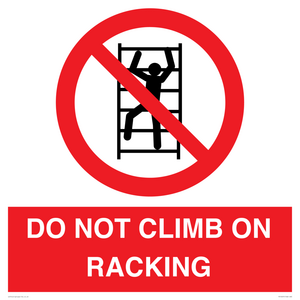 PV12431: DO NOT CLIMB ON RACKING