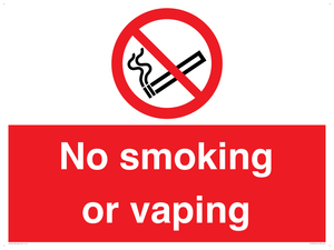 PV12455: No smoking or vaping