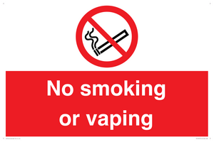 PV12455: No smoking or vaping