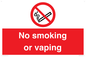 PV12455: No smoking or vaping