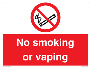 PV12455: No smoking or vaping