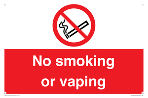 PV12455: No smoking or vaping