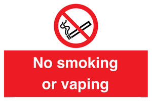 PV12455: No smoking or vaping